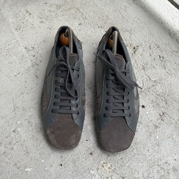 Ermenegildo Zegna leather n suede sneakers - Picture 1 of 10